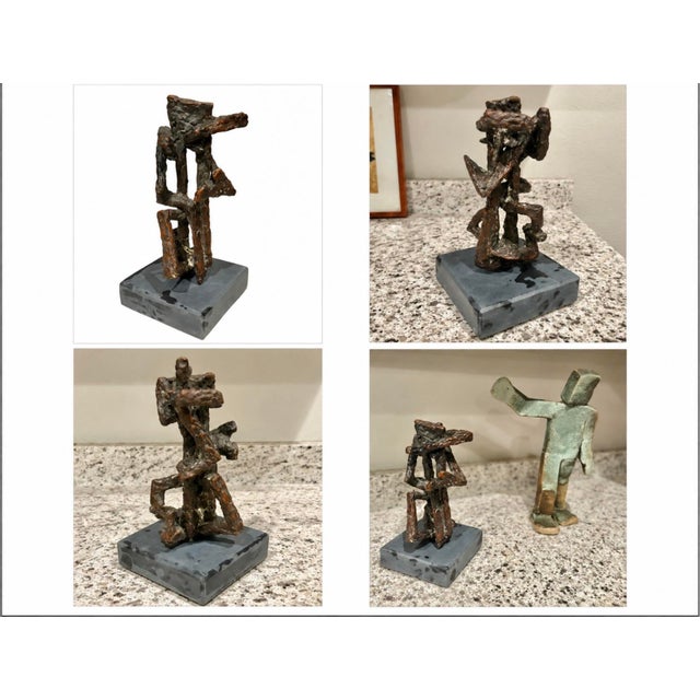 Mid-Century Modern Abstract “Twisty” Bronze Sculpture (10.5” High) For Sale - Image 11 of 11