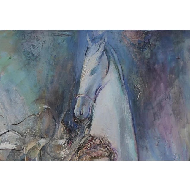 Abstract Expressionism Contemporary Ukrainian Avant-Garde Oil Painting: "Horsewoman" by Z.N. Zoya Lerman For Sale - Image 3 of 6