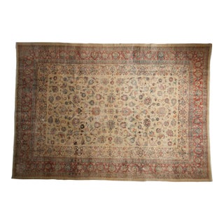Vintage Distressed Tabriz Carpet - 8'4" x 11'10" For Sale