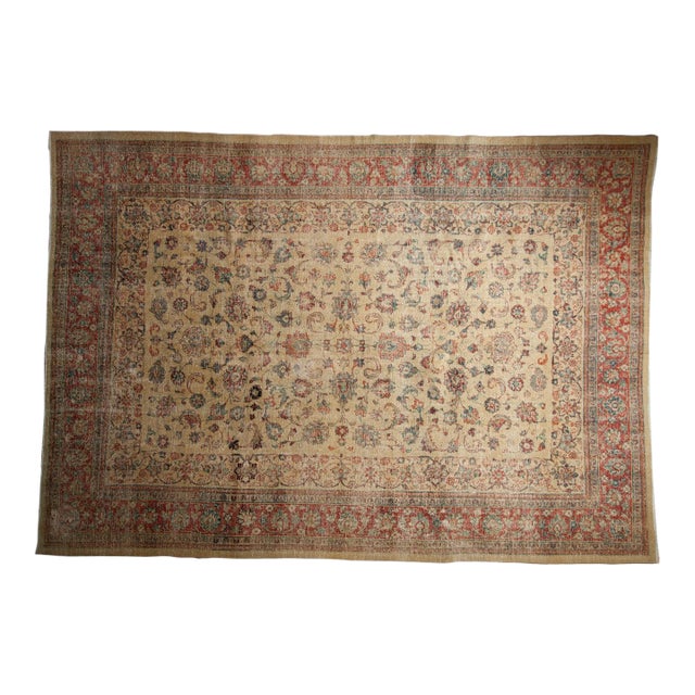 Vintage Distressed Tabriz Carpet - 8'4" x 11'10" For Sale