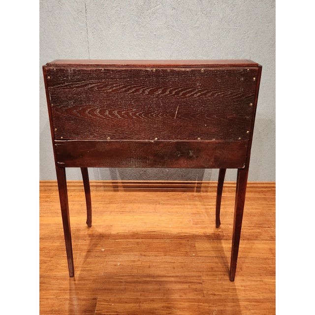 Early 20th Century Antique Mohogany Drop Front Secretaire Writing Desk For Sale - Image 4 of 12