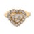 Contemporary Mid 20th Century Chopard Happy Diamond 18k Yellow Gold Heart Ring, Size 4 For Sale - Image 3 of 6