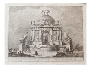 The Temple of Peace - Original Etching by Giuseppe Vasi - Mid-18th Century