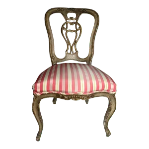 18th Century Venetian Rococo Polychrome and Gilded Antique Chair