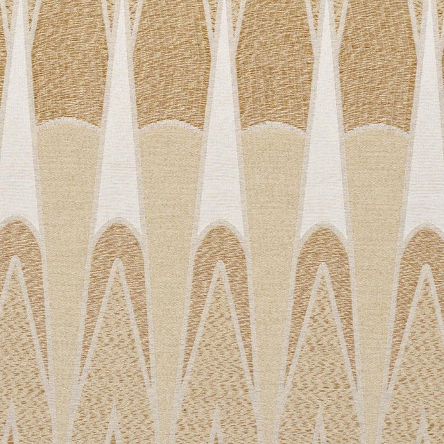 Schumacher Schumacher Nightfall Skyline Fabric In Antique Gold For Sale - Image 4 of 6