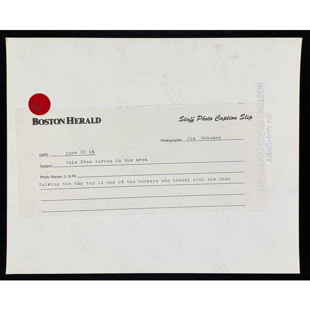 Figurative 1995 Circus Tent in Boston Photograph For Sale - Image 3 of 3