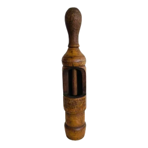 Antique Wood Redlich Chicago Wine Cork Bottle Press With Partial Label, Pat 1862