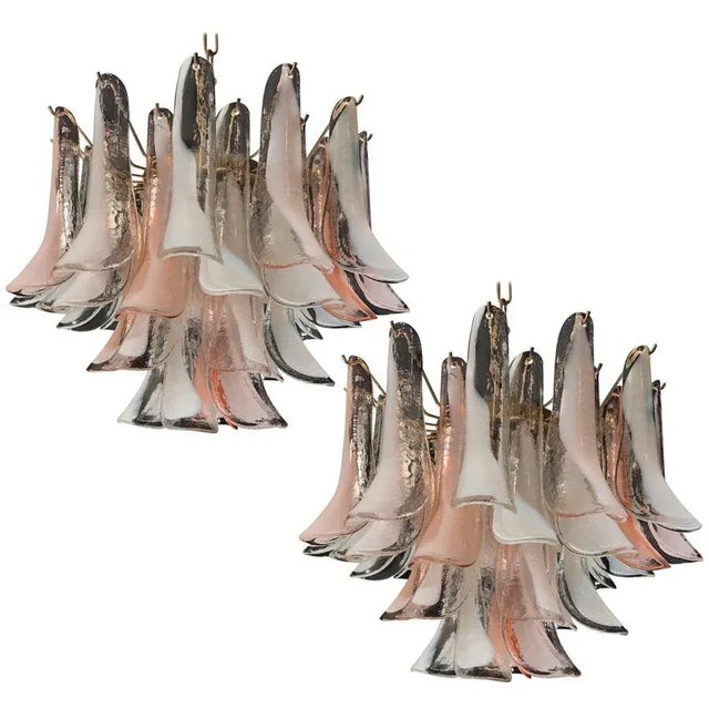 Murano Petal Ceiling Lights from Mazzega, 1980s, Set of 2 For Sale - Image 11 of 11