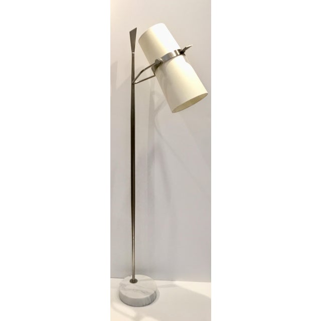 Arteriors Modern Silver Metal Yasmin Floor Lamp | Chairish