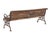 Vintage Anglo-Indian Painted Teakwood and Cast-Iron Garden Bench For Sale - Image 4 of 4
