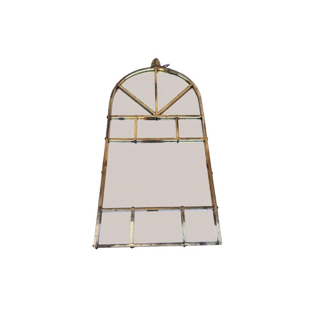 Vintage Brass Dome Mirror, 1960s For Sale - Image 3 of 4