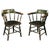 American Ebonized Captain's Chair With Federal Style Fruitful Bounty Basket For Sale - Image 16 of 16