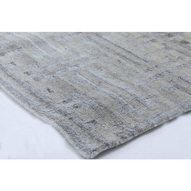 Contemporary Terra Blue Hand Knotted in Natural Wool Rug by Doris Leslie Blau For Sale In New York - Image 6 of 6