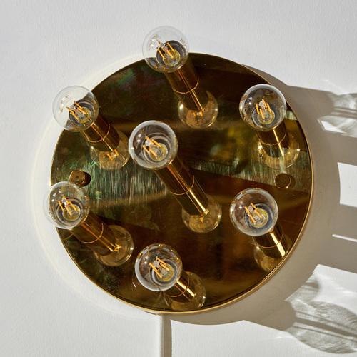 Brass Wall Lamp from Sölken Leuchten, 1970s For Sale - Image 3 of 13