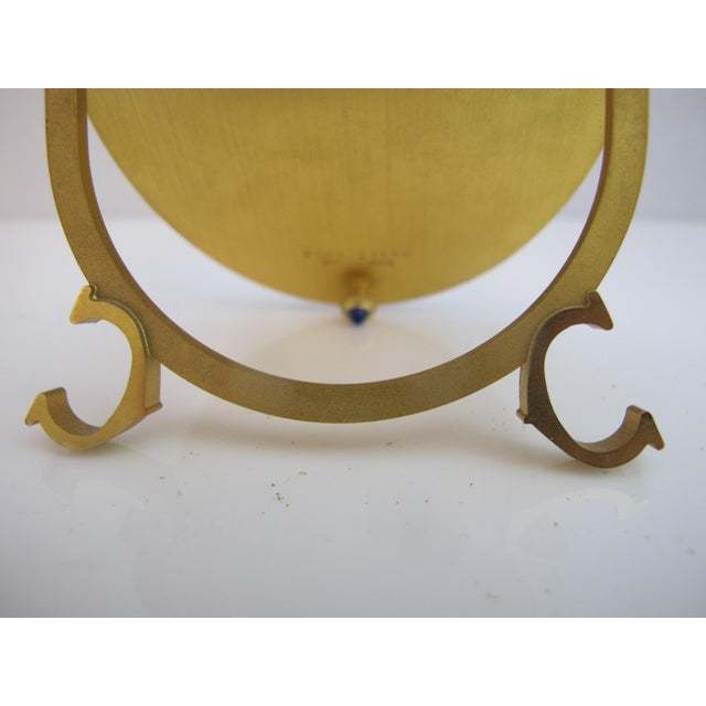 Cartier Paris Gold Gilt Plated Lapis Blue Enamel Oval Photo Picture Desk Frame For Sale - Image 9 of 12