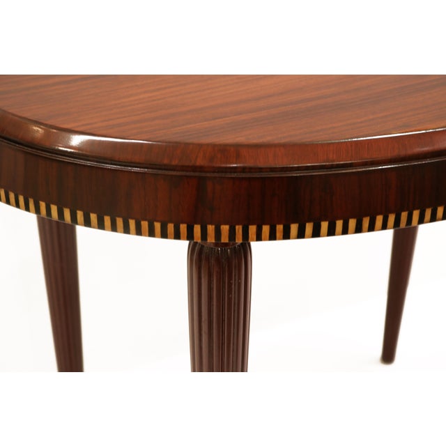1930s Art Deco Oval Lamp Table For Sale - Image 9 of 18
