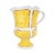 Canary Yellow 1970s Mid-Century Italian Hand-Painted Pottery Pitcher For Sale - Image 8 of 8