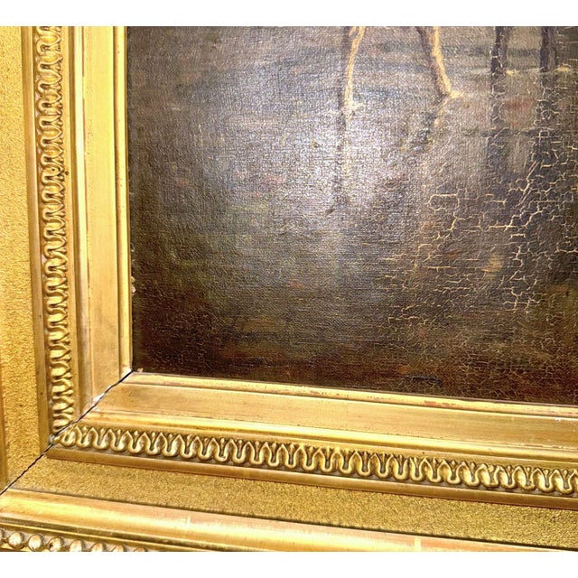 19th Century Swiss Pastoral Cow Painting Signed Charles Humbert in Frame For Sale - Image 4 of 12