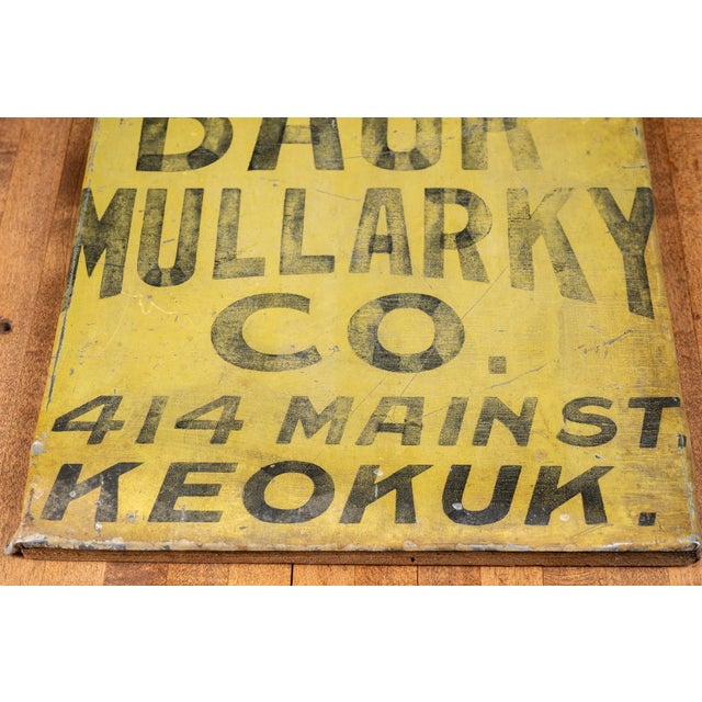 Antique Baur-Mullarky Shoes Painted Ithaca Sign For Sale - Image 4 of 7
