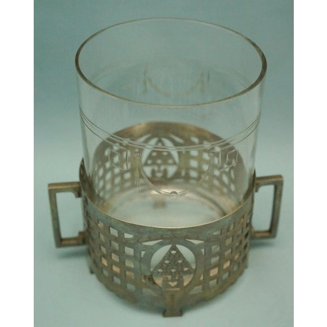 Silver 20th-Century Art Deco Crystal Vase with Silver-Plated Metal Stand attributed to Josef Franz Maria Hoffmann for the Wiener Werkstätte, Austria, 1920s For Sale - Image 8 of 18