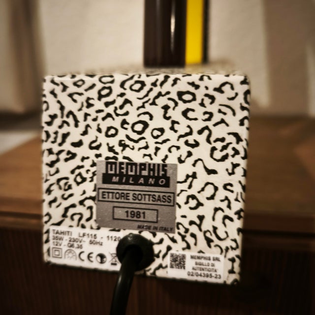 Memphis Tahiti Memphis Lamp by Ettore Sottsass For Sale - Image 3 of 4