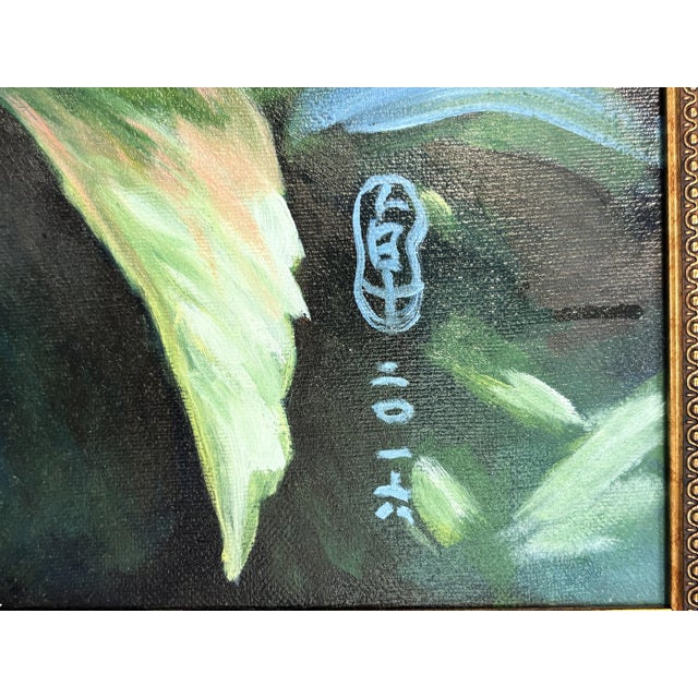 Original Signed and Framed Painting on Canvas 'Pretty Hibiscus' For Sale - Image 14 of 14