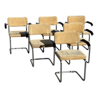 S64 Armchairs by Marcel Breuer for Thonet, 1950s, Set of 6 For Sale