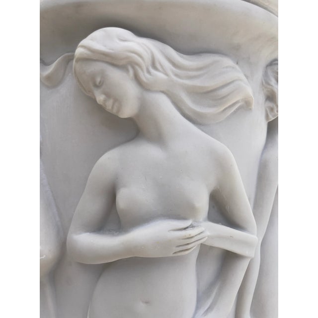 Sculpture Materials Greek Renaissance Aphrodite Cast Plaster Alabaster Umbrella Stand Planter For Sale - Image 7 of 12