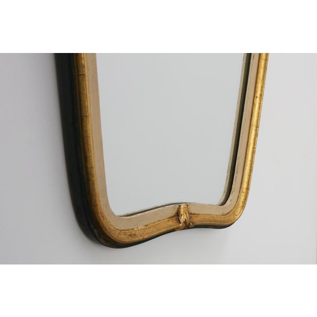 Louis XV Small Green and Cream Gilt Mirror, Italy, 1950s For Sale - Image 6 of 11