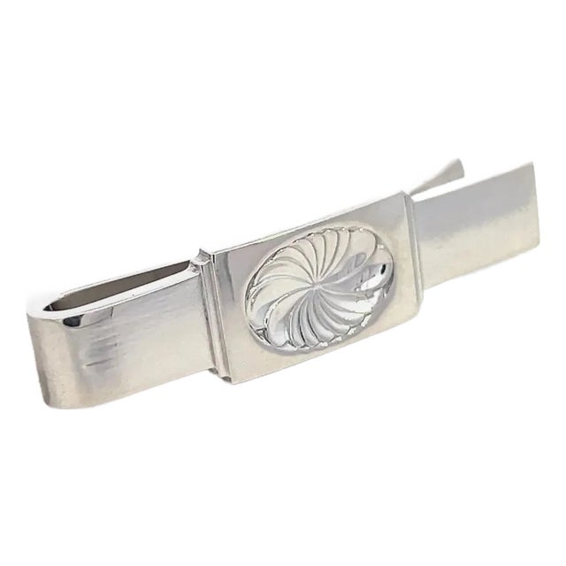1990s Georg Jensen Estate Money Clip Tie Clip Silver For Sale