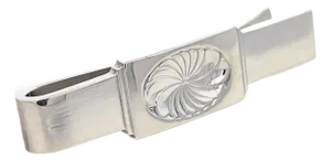 1990s Georg Jensen Estate Money Clip Tie Clip Silver