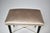 1950s Italian Piano Stool in Wood, Brass & Taupe Velvet For Sale - Image 6 of 9