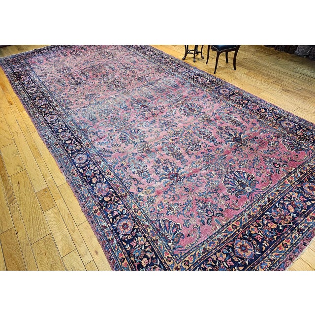 Purple Manchester Kashan 1272 For Sale - Image 8 of 18
