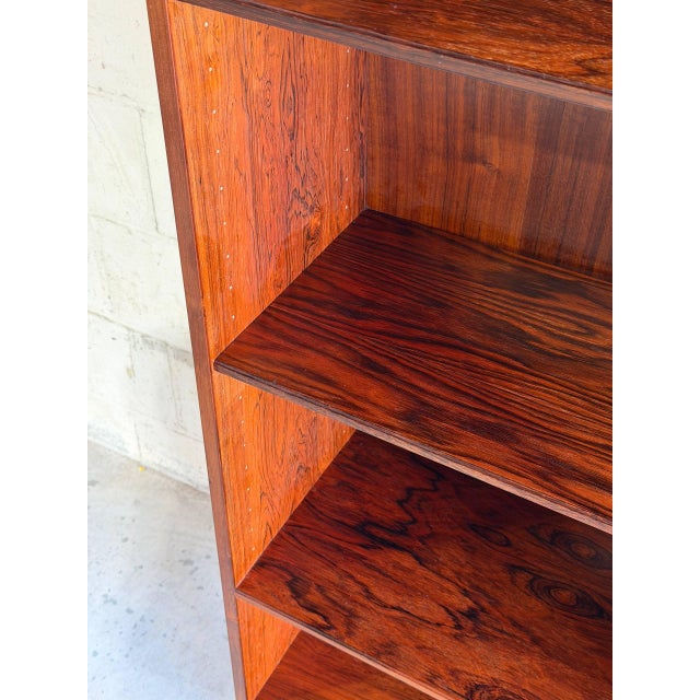 Rosewood Bookcase Unit With Tapered Legs Storage Display Denmark 1960s For Sale - Image 9 of 10