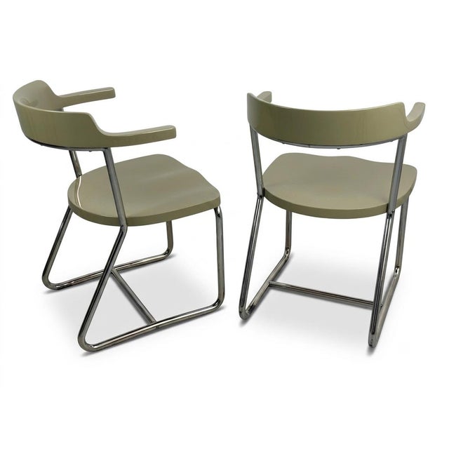 1930s Bauhaus Chrome Armchairs from Robert Slezák, 1930s, Set of 2 For Sale - Image 5 of 14