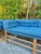 Mid 20th Century Pair of Mid-Century Modern Pine Frame Benches/Daybeds With Blue Upholstery For Sale - Image 5 of 8