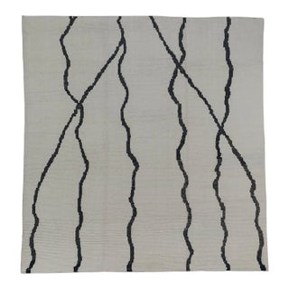Square Hand Knotted Turkish Tulu Rug 11'3" x 11'10" For Sale