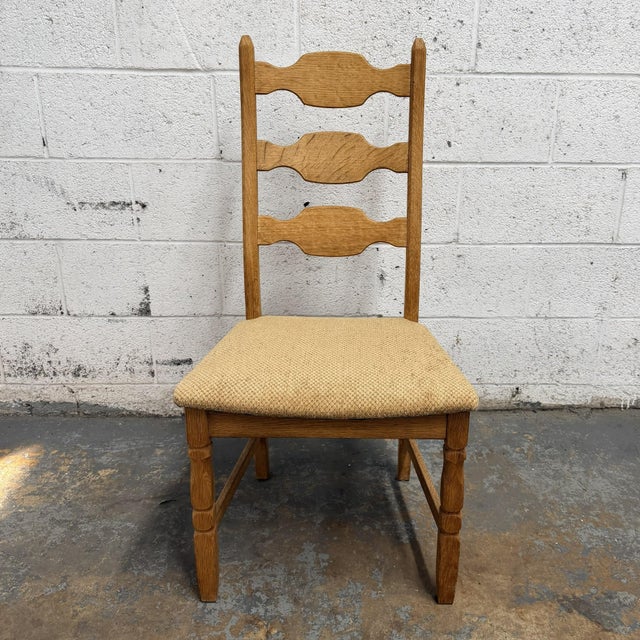 Mid 20th Century Set of 4 Henning Kjaernulf Razorblade Oak Dining Chairs, Eg Kvalitetsmøbel, Danish Modern For Sale - Image 5 of 10