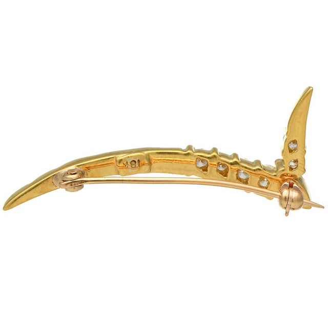 Diamond Color/Clarity: G-H / VS1 Length: 1 1/2 Inches Width: 5/8 Inches Weight: 5.3 Total Grams Weight Metal Type: 18K...