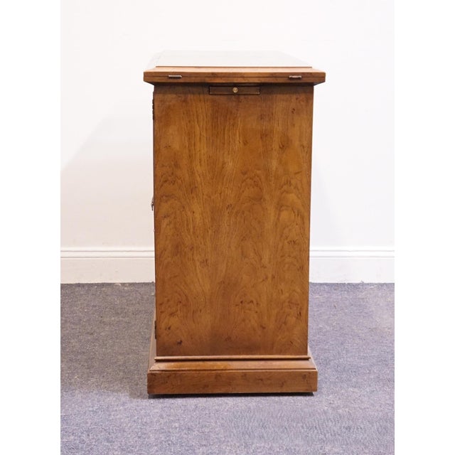 Drexel Furniture Solid Pecan Mediterranean Old World 76" Flip Top Server Buffet W. Caned Doors For Sale - Image 13 of 15