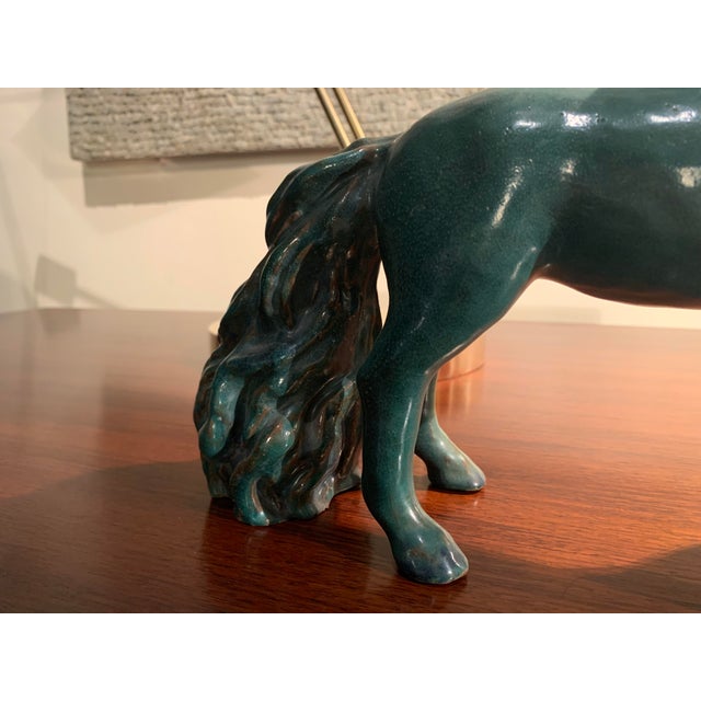 Horses in Glazed Ceramic from Guerrino Tramonti, Faenza, Italy, 1957, Set of 2 For Sale - Image 12 of 14