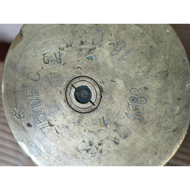 Gold Trench Art Brass Vases, 1910s, Set of 2 For Sale - Image 8 of 11