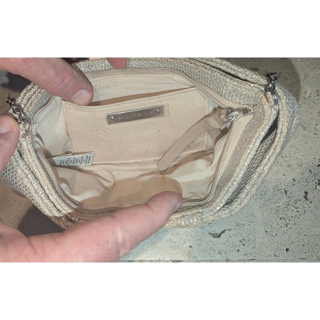 2000 - 2009 2005 Shimmery Banana Republic Clutch With Chunky Torquoise Beads For Sale - Image 5 of 5