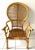 Mid 20th Century Rattan Wicker Arm Chair With Cushion For Sale In Miami - Image 6 of 7
