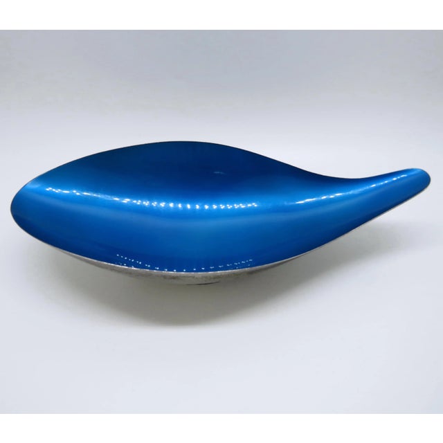 Cerulean Reed & Barton Color Glaze Bowl For Sale - Image 8 of 8