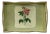 Vintage Rectangular Rose Wooden Tray For Sale