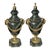 Pair of French 19th Century Green Marble and Bronze Vases/Urns For Sale