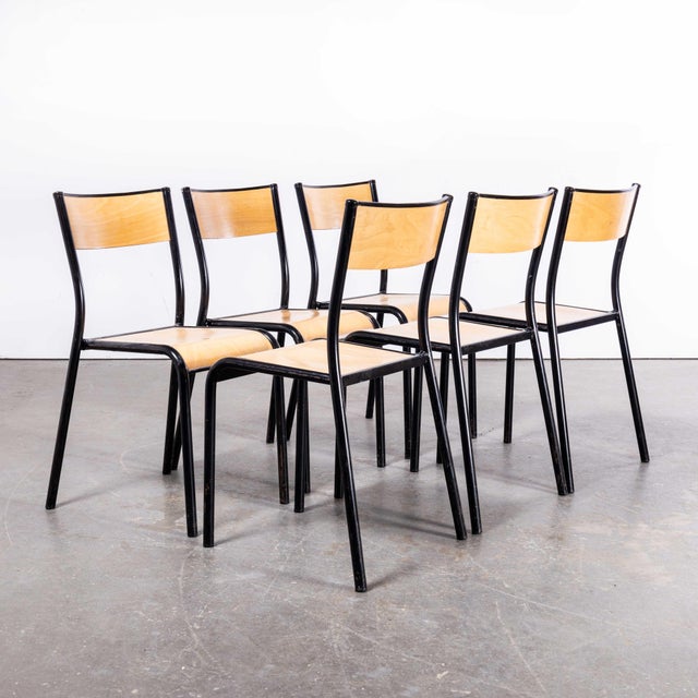 French Model 510 Stacking School Dining Chair from Mullca, 1950s For Sale - Image 11 of 18