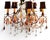 Antique Italian Iron and Colored Crystal Chandelier With Crystal Beading For Sale - Image 6 of 18
