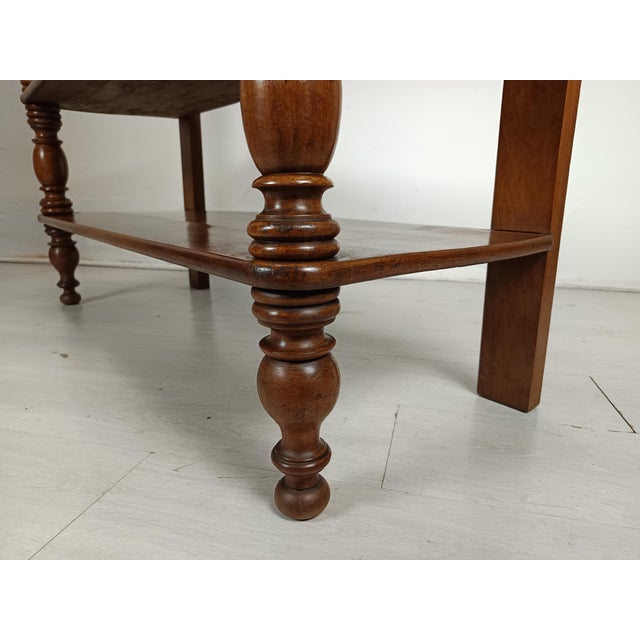 Walnut Etagère Console Table For Sale - Image 12 of 18
